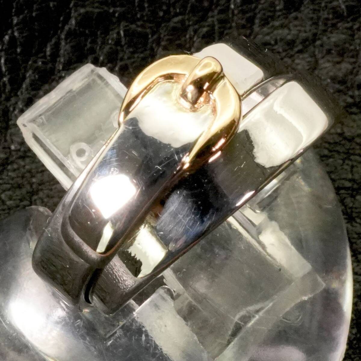 Excellent condition size 11 Hermes double belt combination ring/24-3709S