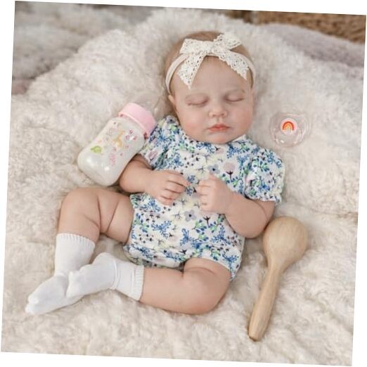  20-Inch Reborn Baby Doll - Lifelike Silicone 20 Inch Silicone Full Body Dolls