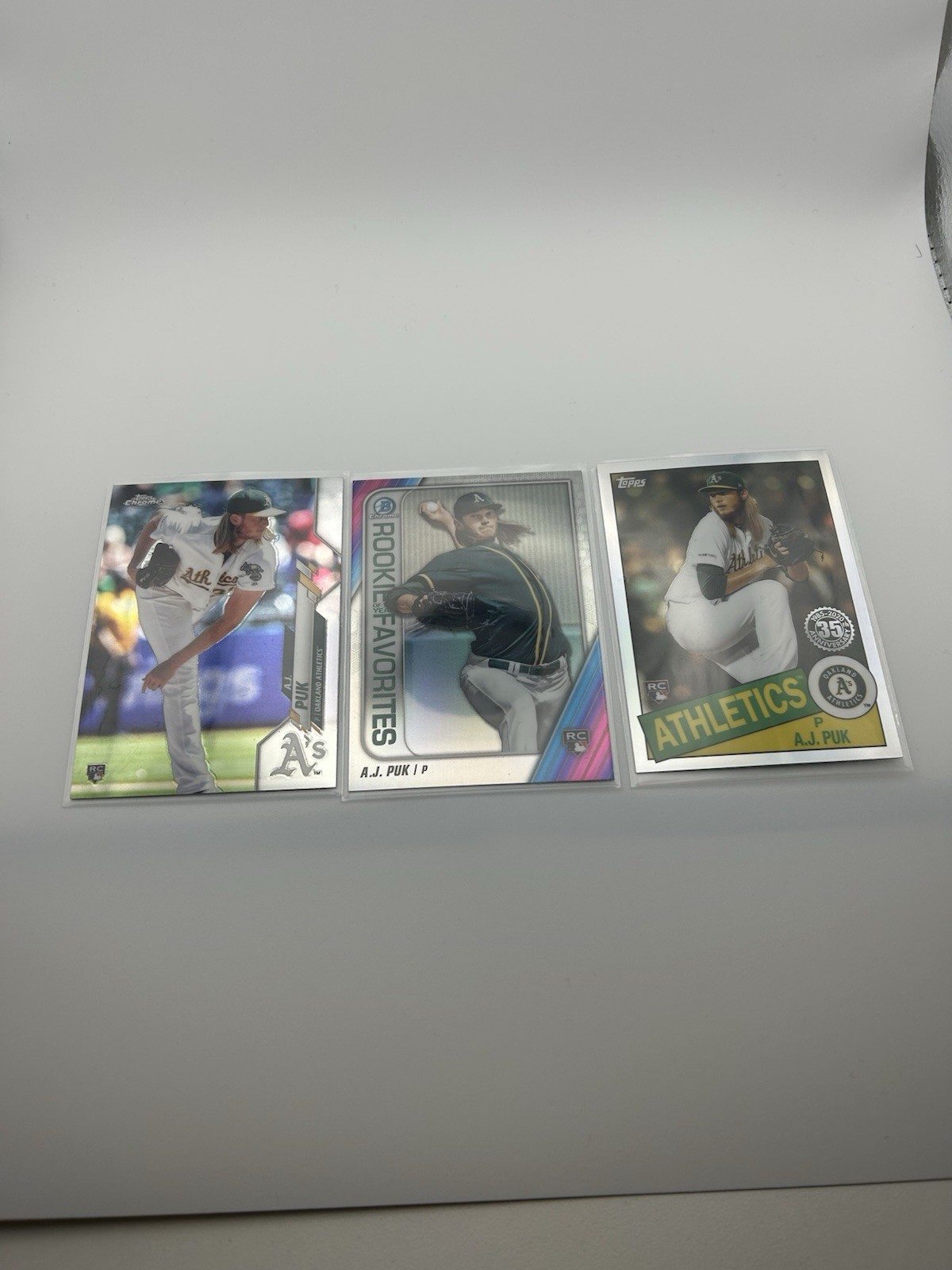 AJ PUK 3 Card Lot Topps Chrome Rookie Lot
