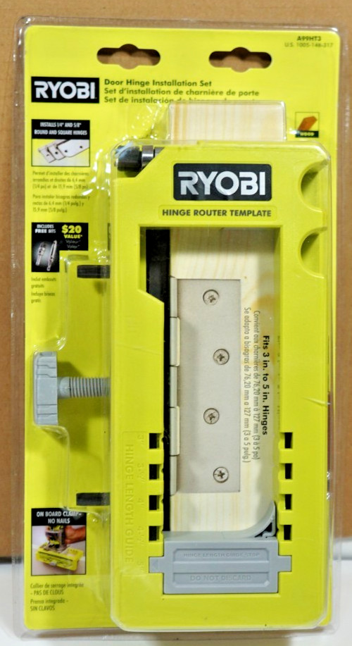 Ryobi Door Hinge Template Installation Set Kit A99HT3 Free Shipping