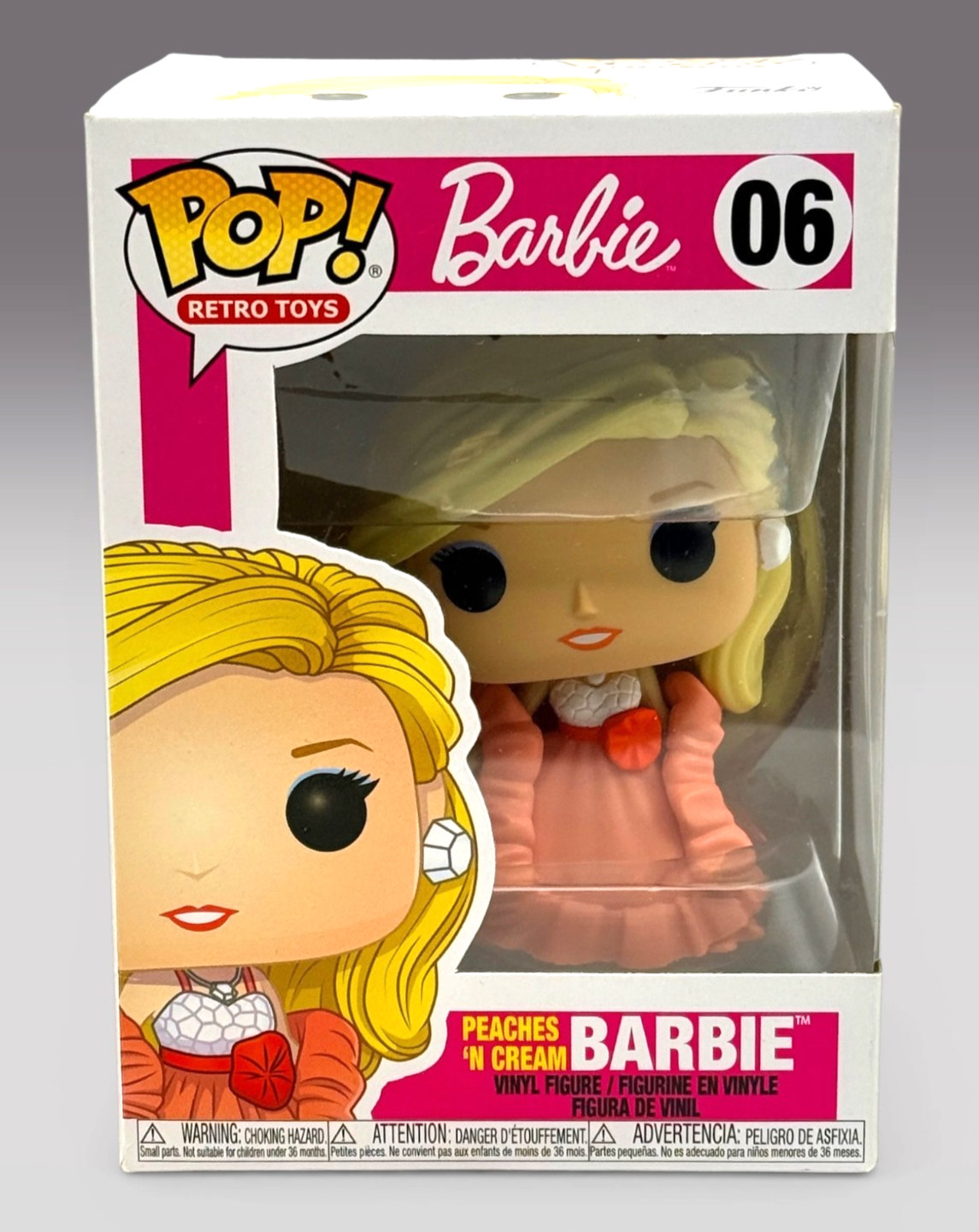 Funko Pop! Retro Toys: Barbie - Peaches 'N Cream Barbie #06 In Pop Protector