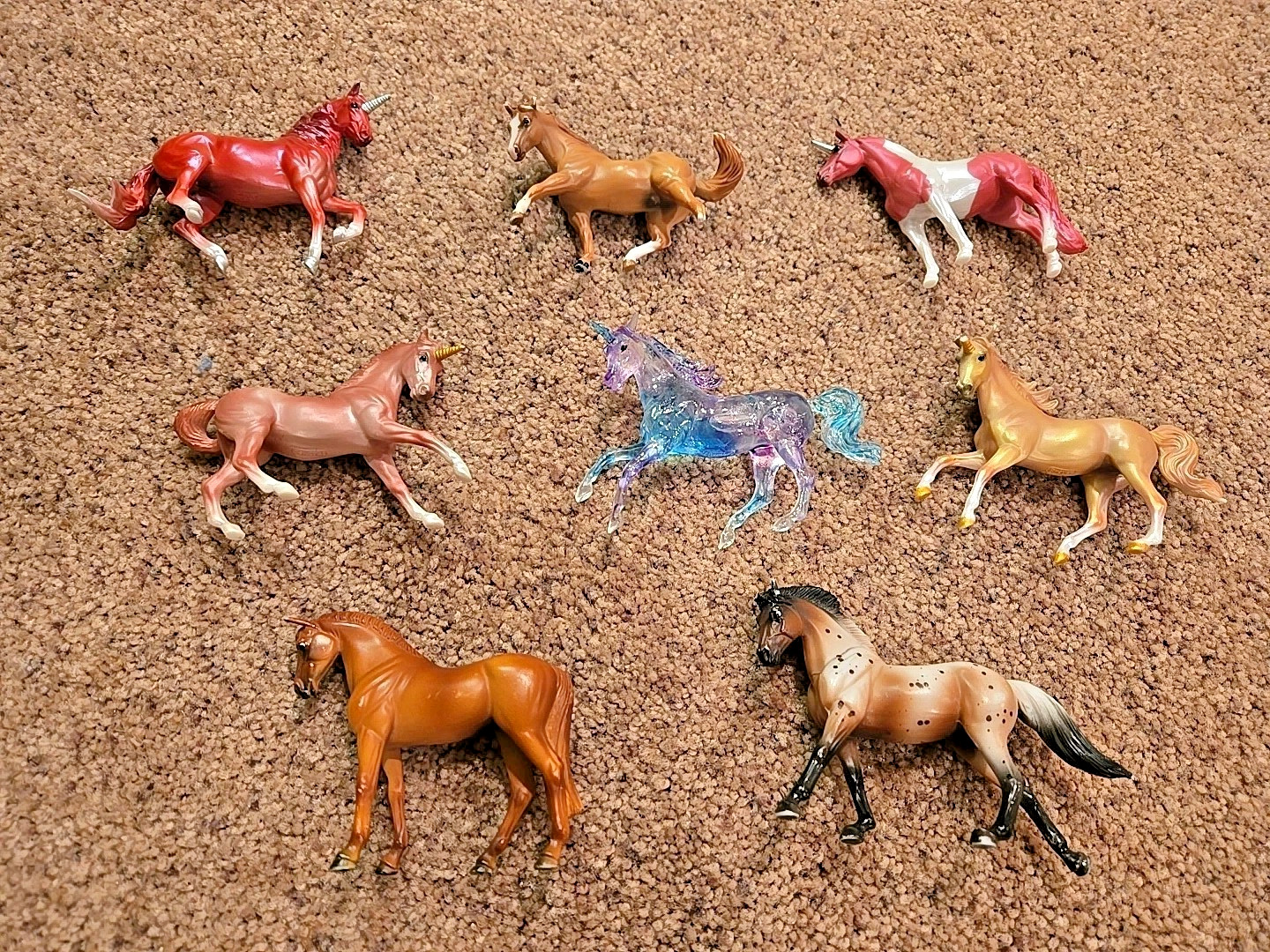 Breyer Horses Lot Of 8, Unicorns, Classic, Translucent, Vintage, Clean Condition