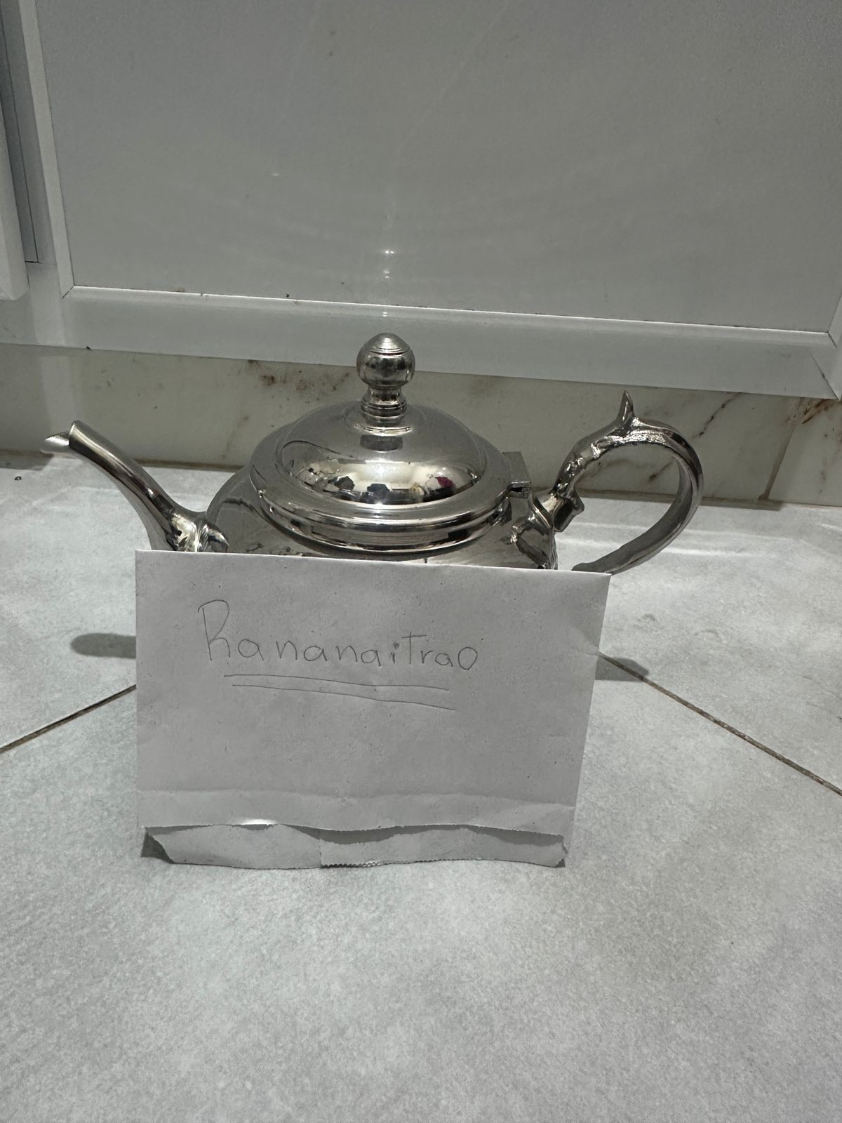 Vintage Silver Plated Mini Teapot Moroccan good material