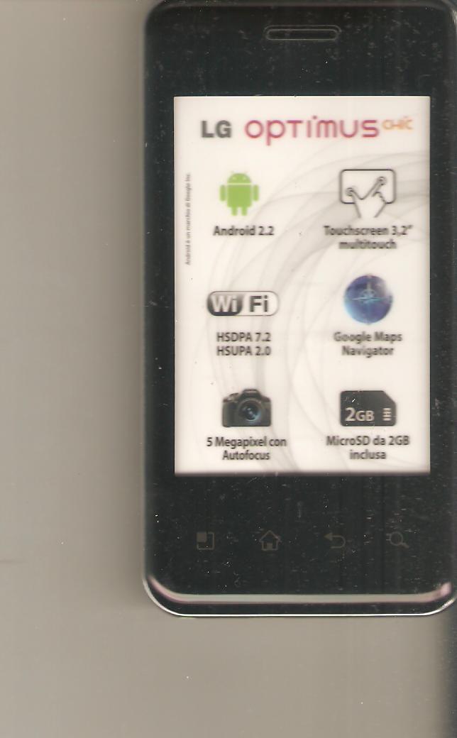 FAKE SHOWCASE PHONE - DUMMY - LG OPTIMUS CHI'C (IS NOT A PHONE)