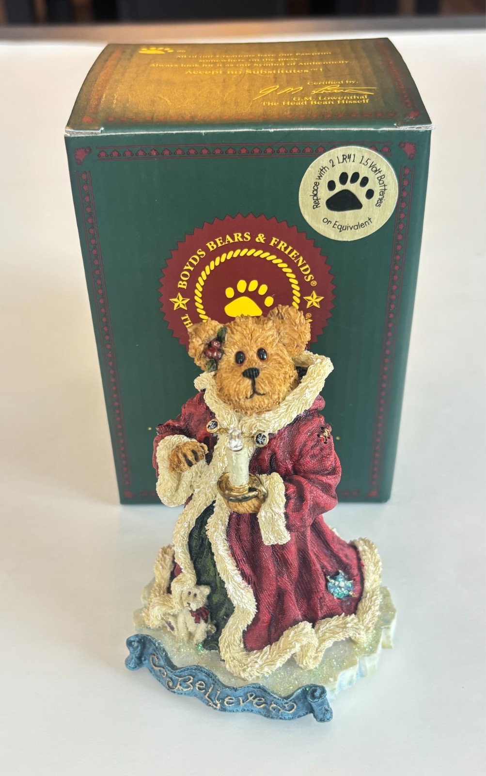 The Boyds Bears, "Krystle B. Bearbright", Resin Figurine w/ Light