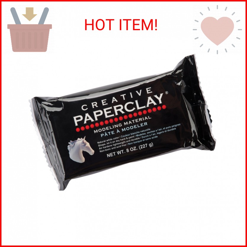 Creative Paper clay, 8 Ounces, White