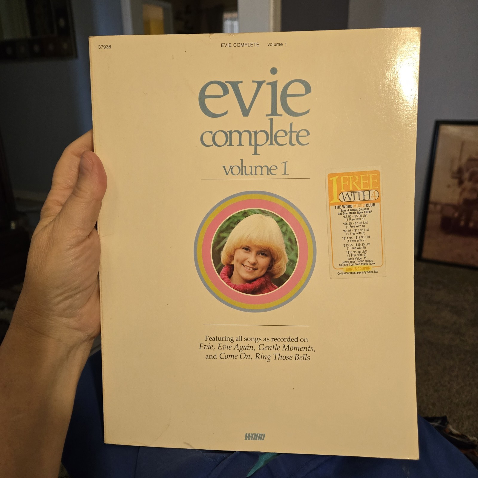 Vintage Evie Volume 1 Songbook 1980 Christian Piano Sheet Music Book WORD Music