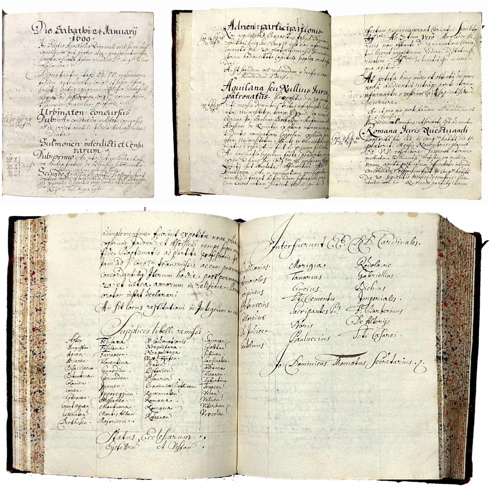 Liber Decretorum Manuscript Vatican Sacred Congregation 1699