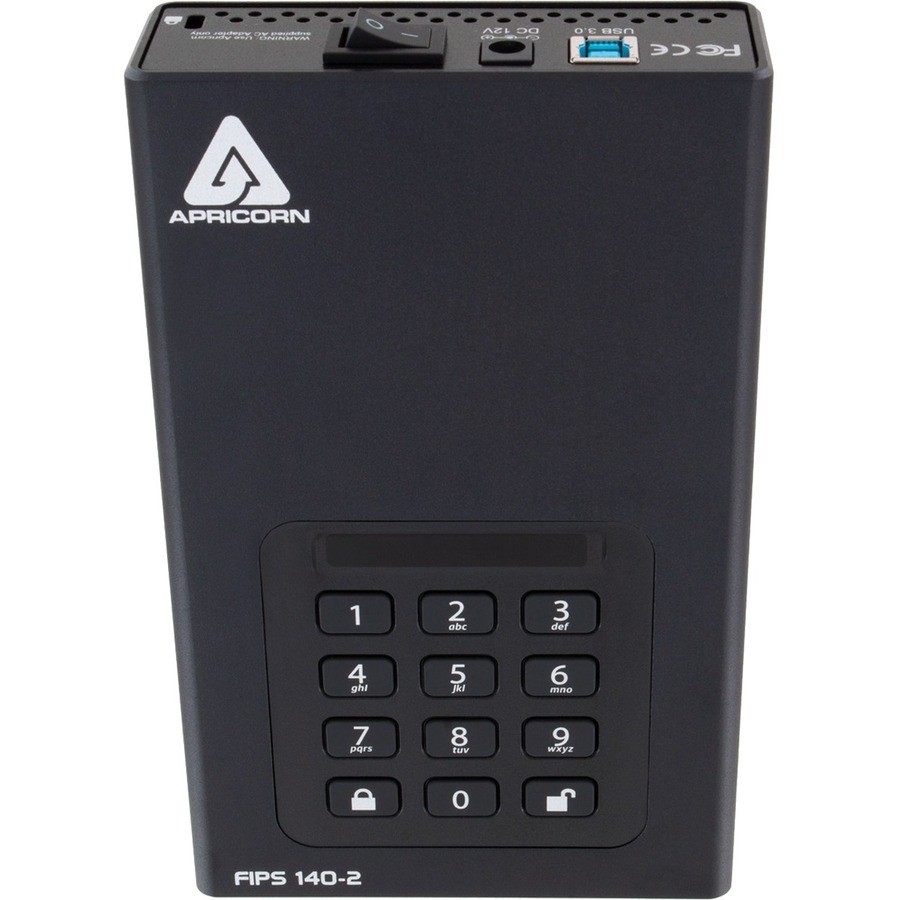 Apricorn Aegis Padlock 18 TB FIPS 256-BIT AES External Hard Drive ADT3PL256F18TB