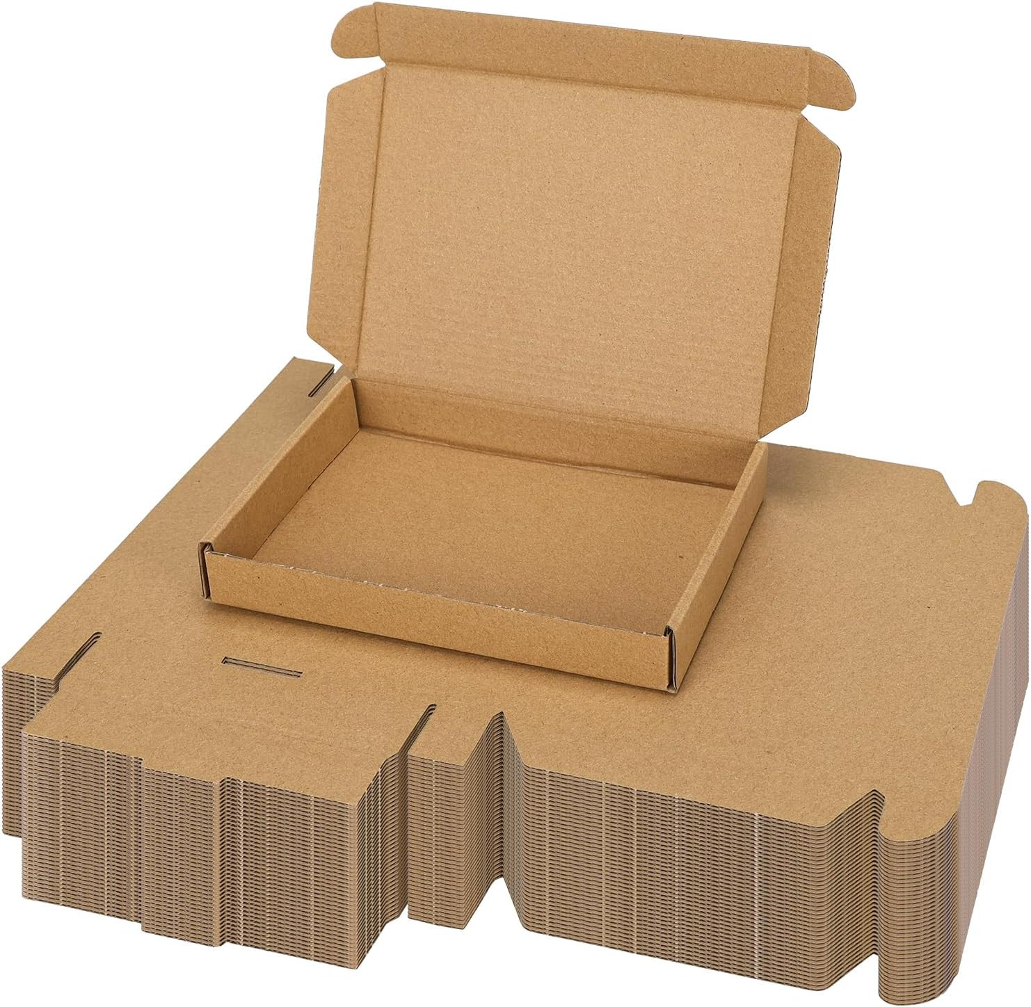 7X5X1 Inch Shipping Boxes 40 Pack Brown, Tab Lock Tuck Top Mailer Boxes for Pack