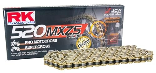  GB520MXZ5-114 Gold 114 Link Heavy Duty Racing Chain with Connecting Link 