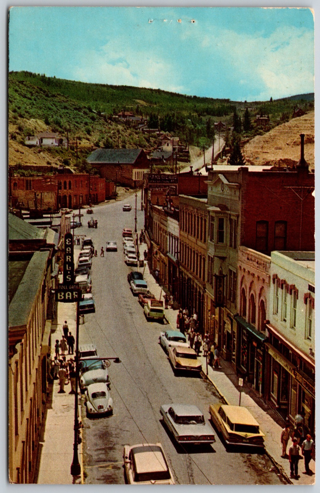 Main Street Central City Colorado Old Cars VINTAGE Postcard
