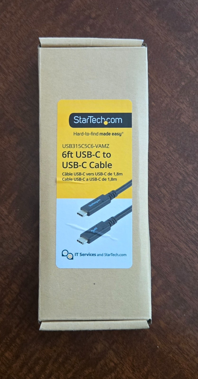 STARTECH USB315C5C6 6FT USB C TO USB C 5A 100W CHARGING CABLE ~BRAND NEW~