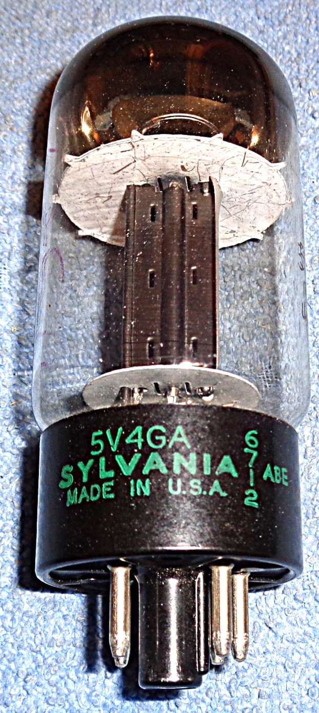 1  Sylvania 5V4GA Vacuum Tube - 1967 Rectifier for Vintage Radios & Amps