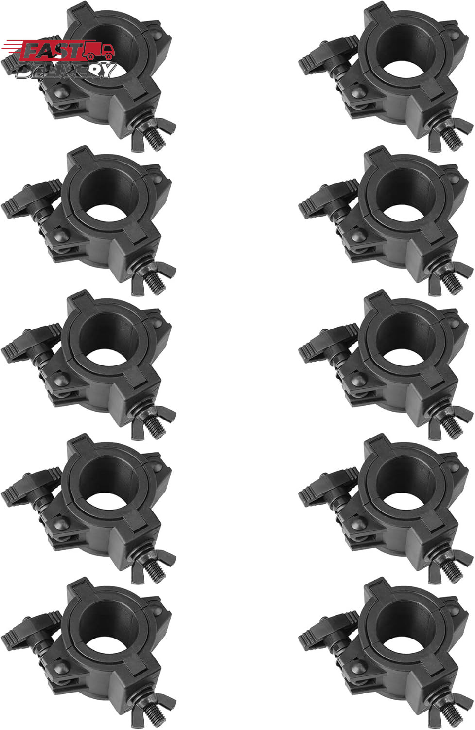 10 Pack Stage Lighting Clamps for DJ Lighting Products, Plastic O Truss Clamp Fi