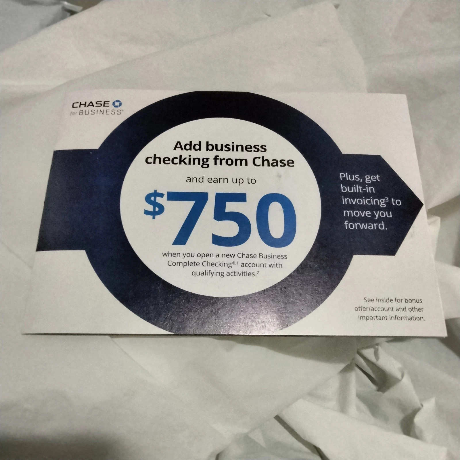 CHASE BANK for BUSINESS CHECKING $750 BONUS COUPON EXP 4/30/2026 PROMO COUPONS