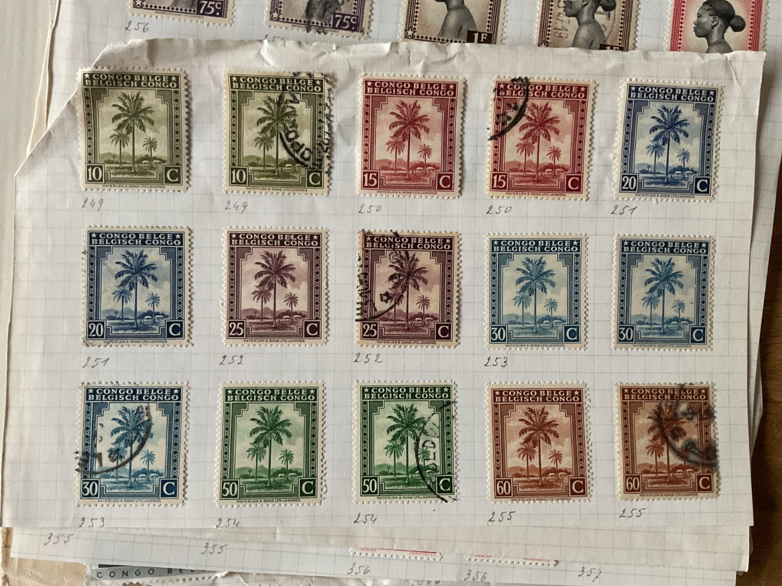 Belgian Congo  mounted mint or used on stamps pages B3427