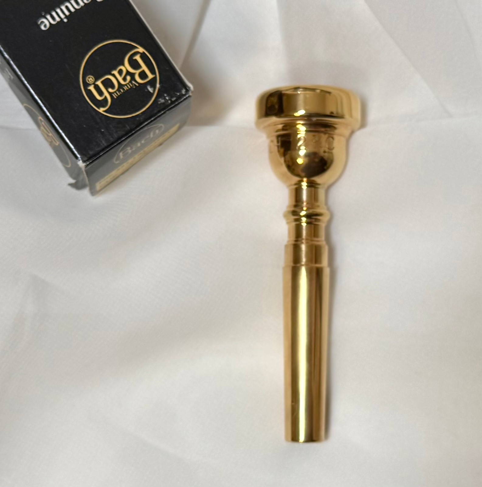 BACH 2 3/4C 90s Trumpet mthp 27 throat GOLD PLATE demo w/ box
