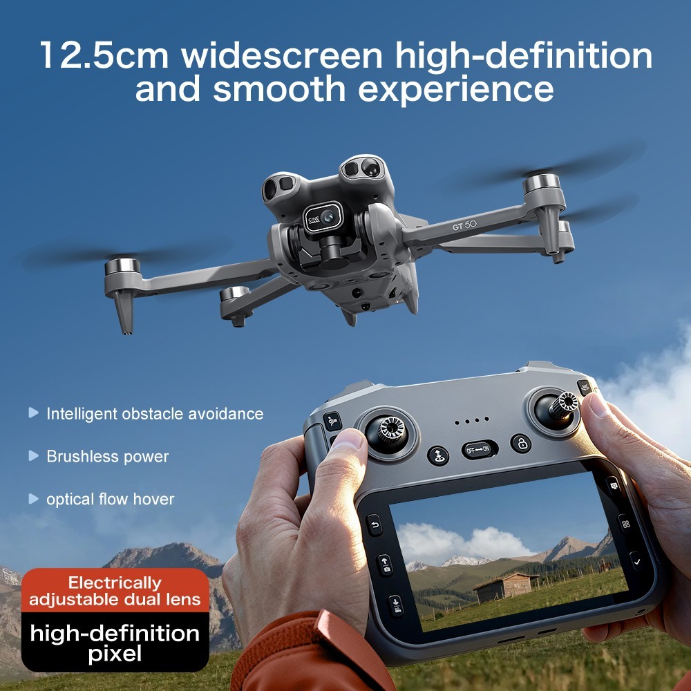 8K Dual Camera Drone 5G WiFi Brushless Foldable RC Quadcopter Screen Remote