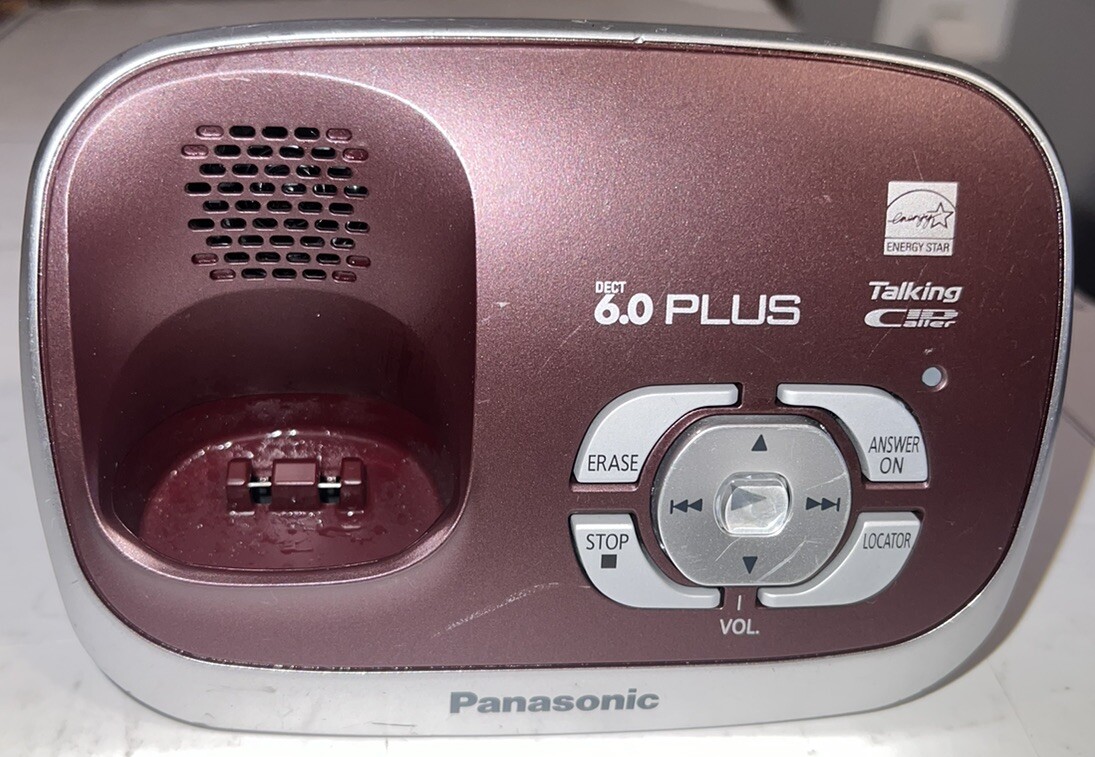 Panasonic KX-TG6521 DECT 6.0 Answering System BASE ONLY Tested No Cords