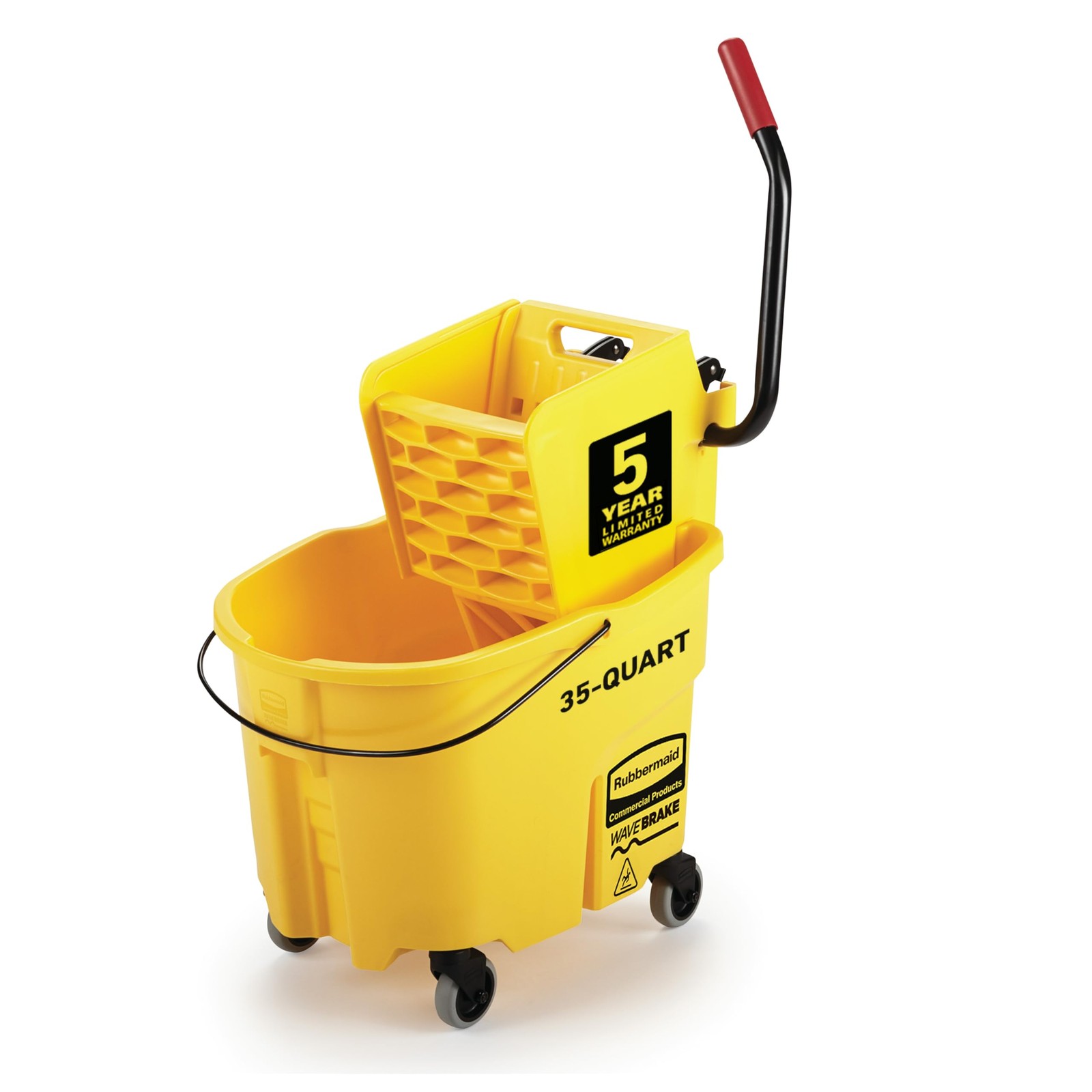 Mop Bucket and Wringer 35 Qt Side Press Wheels Heavy Duty Rubbermaid Commercial