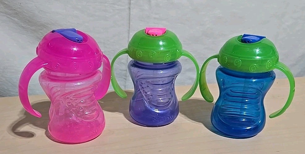 Nuby Sippy Cup 2011 3 Pc Set Neon Colors