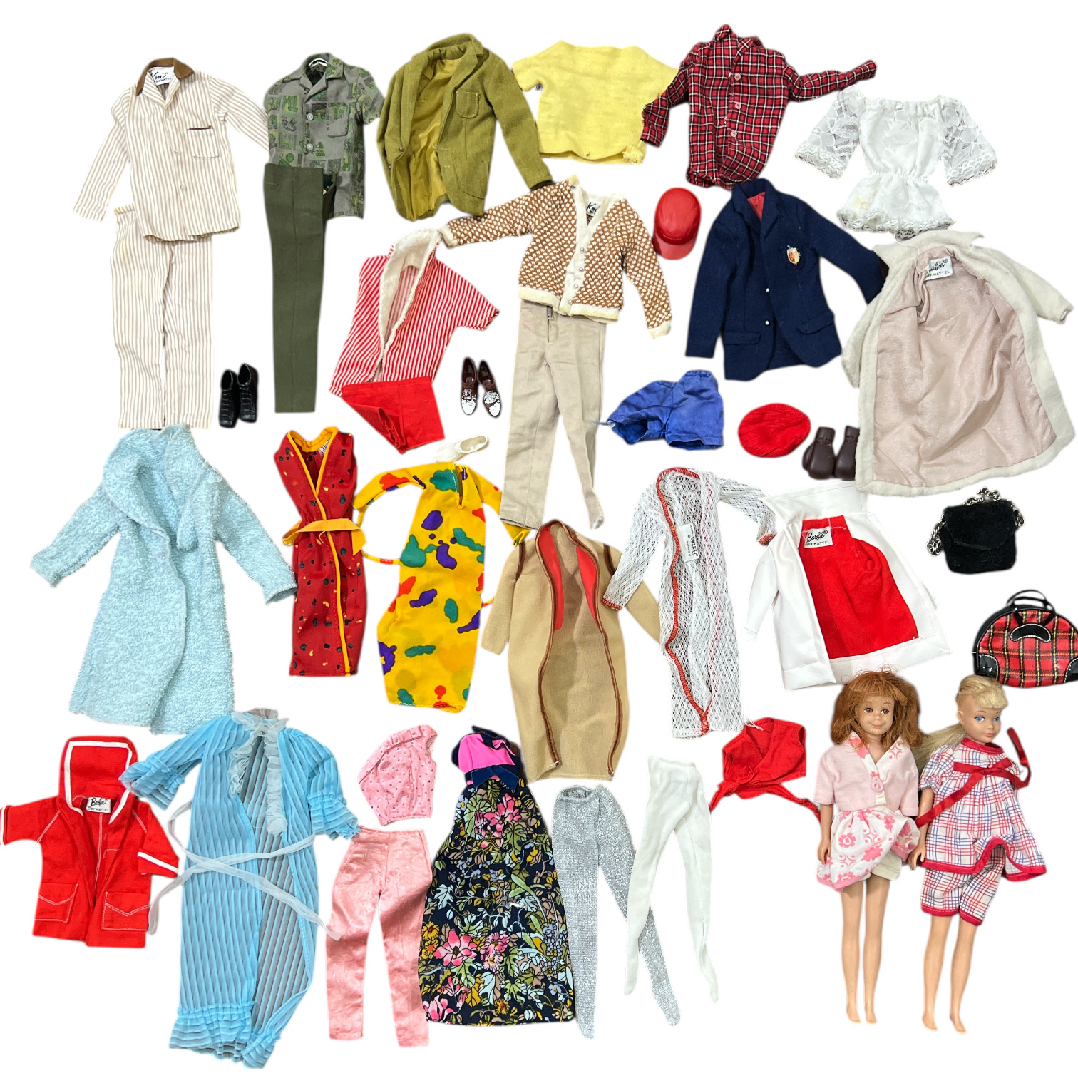 Vintage Barbie Ken Skipper Clothes Clothing Doll Lot