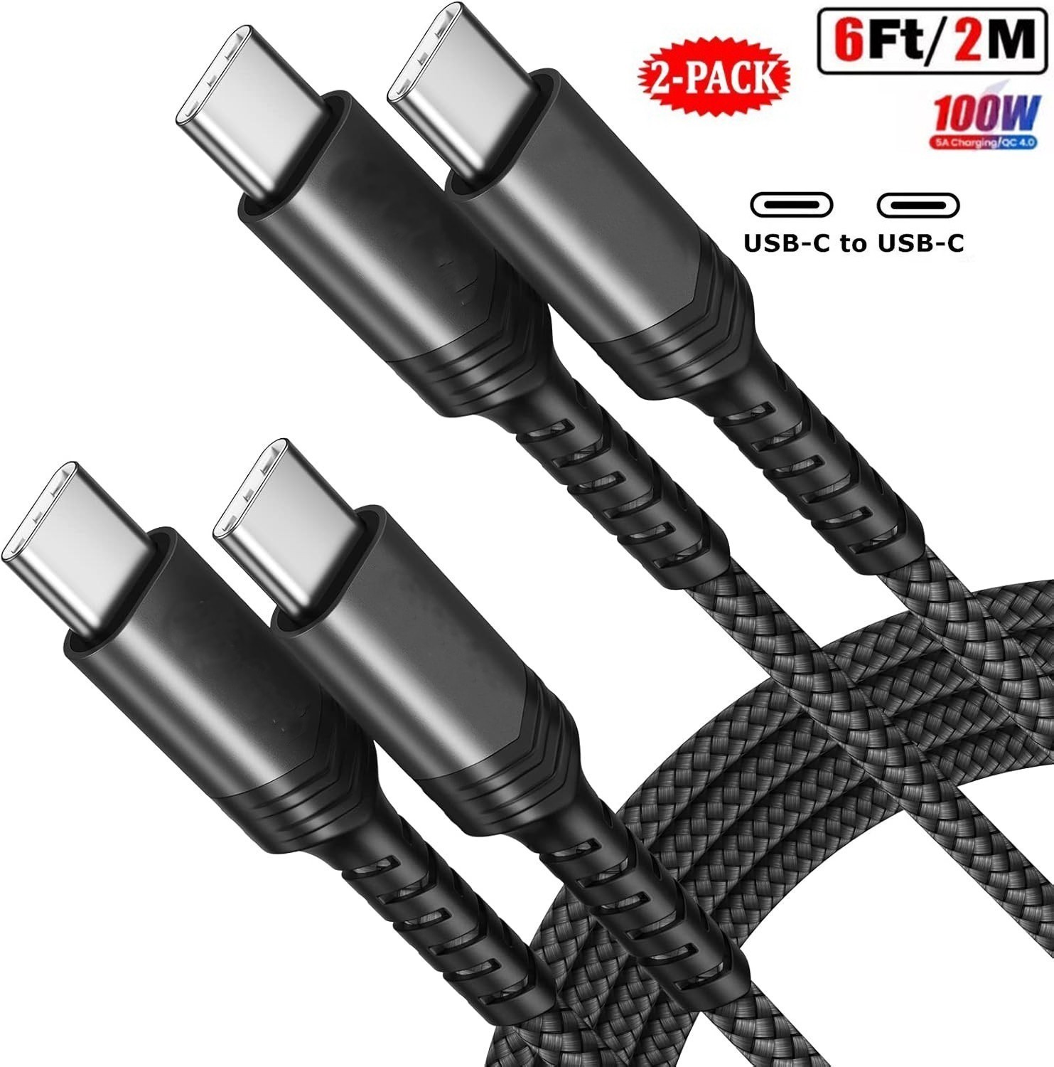 2x USB3.2 Gen2 USB C 20Gbps Cable Type C 5K 100W Fast Charging For iPhone 17 16