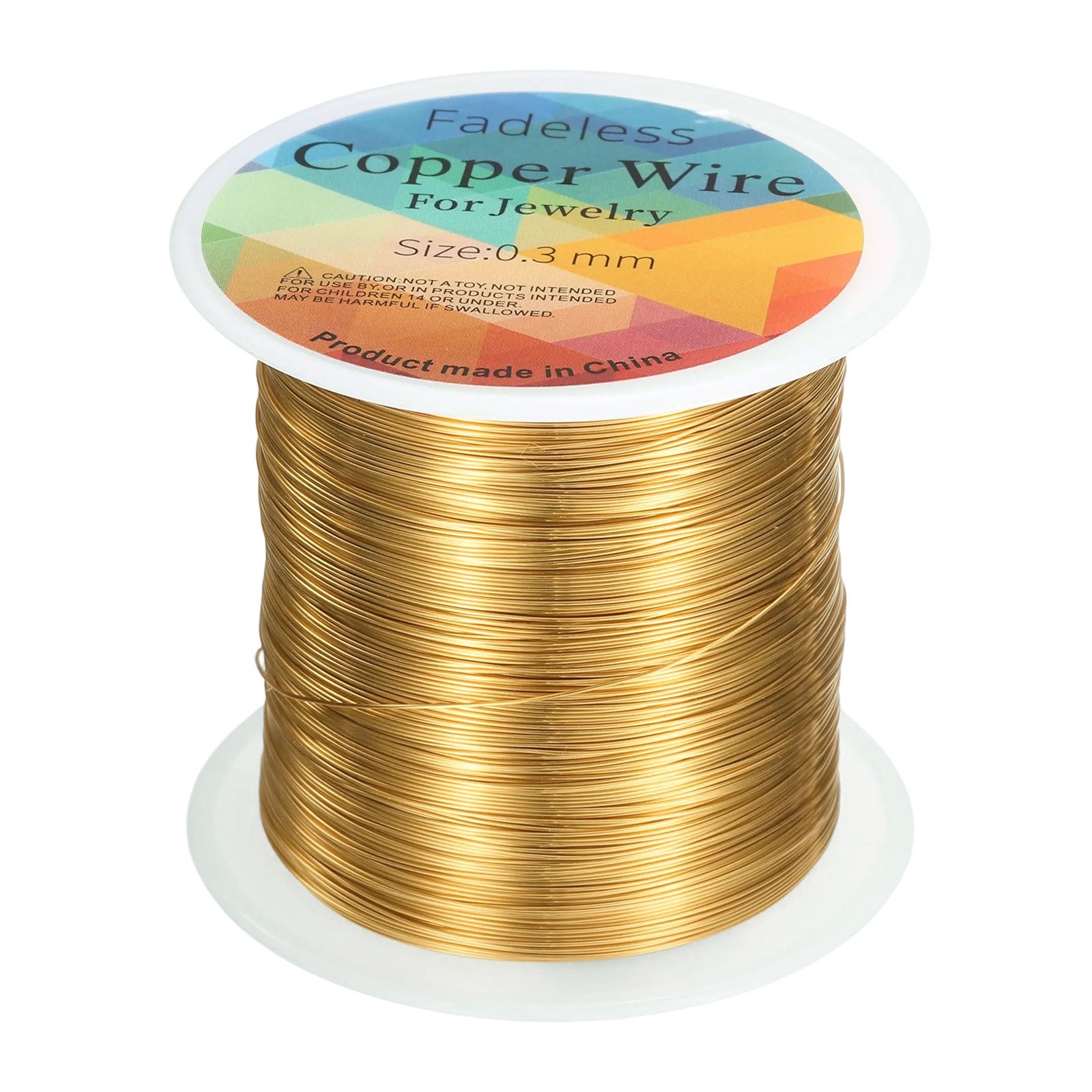 wire 328ft 28 Gauge Copper Craft Wrapping Wire, Bright Gold