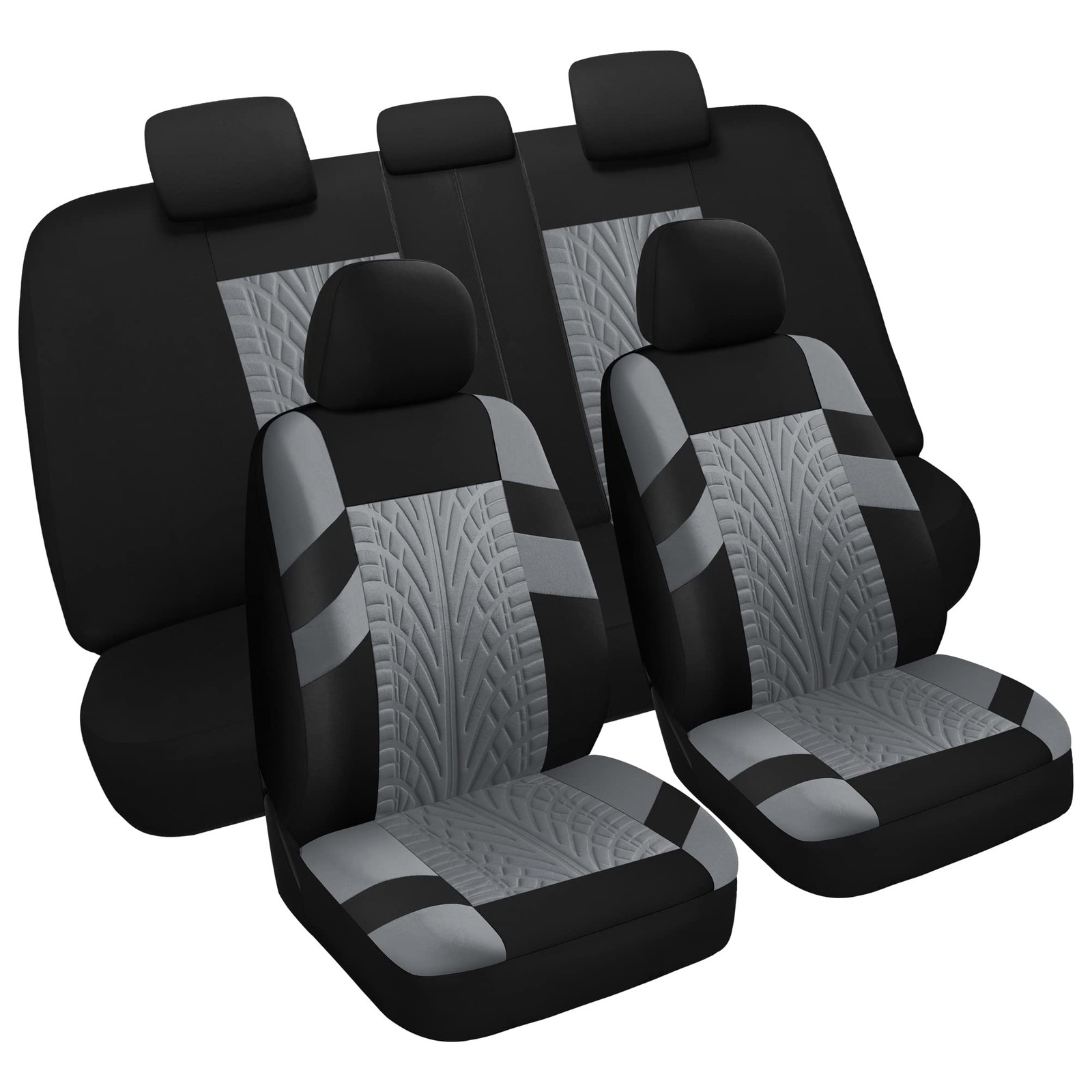 VarCozy Car Seat Covers Full Set, Front & Split Rear Bench for Car, Universal...