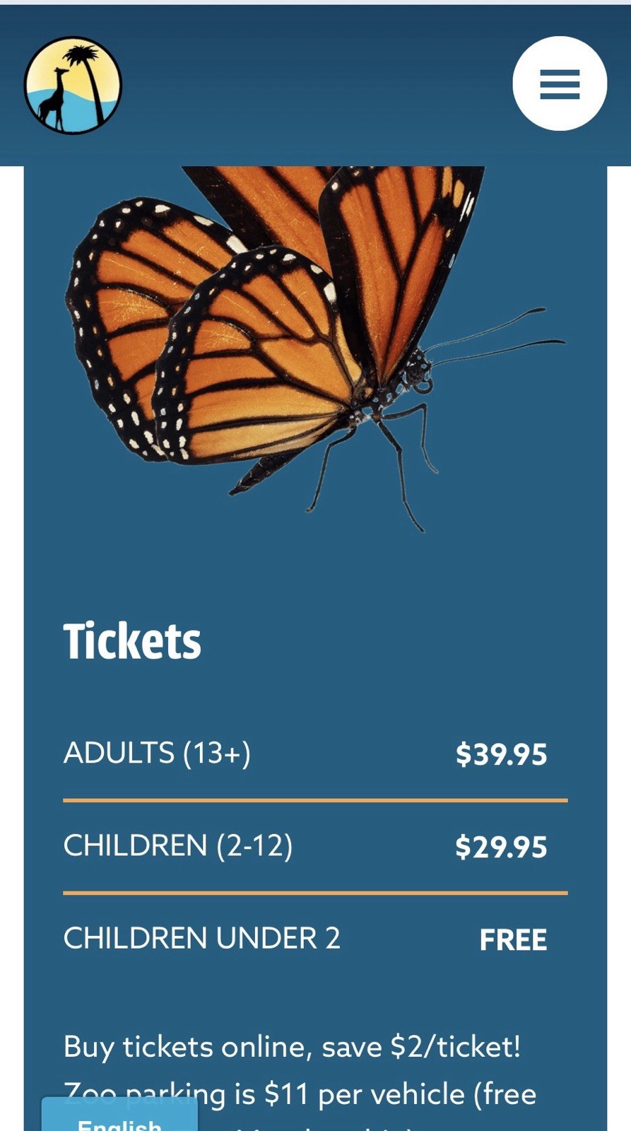 Santa Barbara Zoo 3 Adult Tickets Great Value Free Shipping