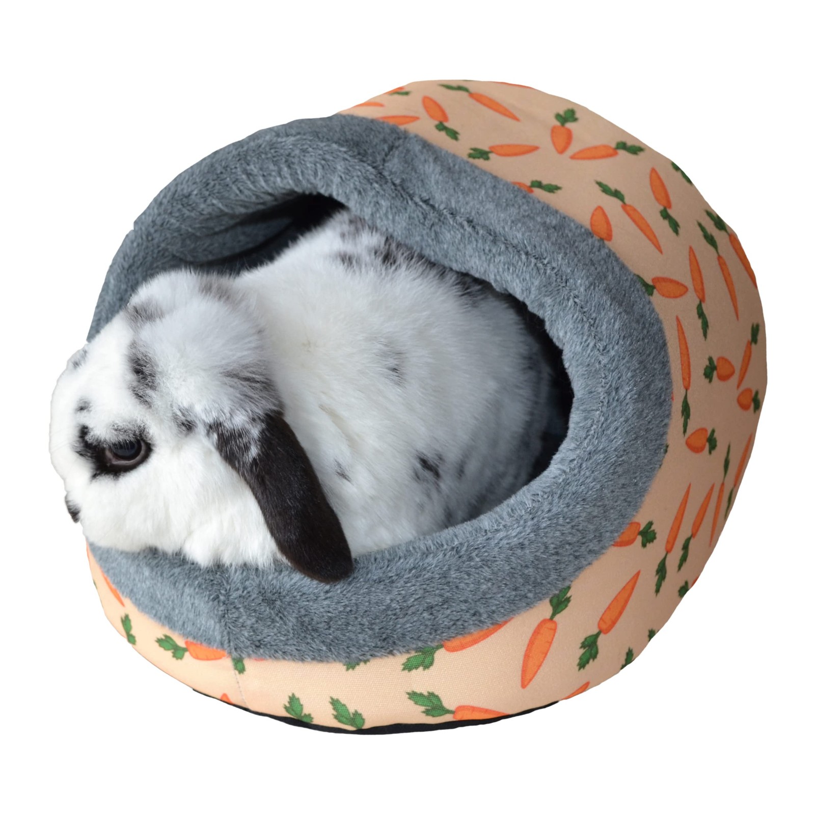 Rosewood Carrot Plush Hooded Bed for Rabbits Guinea Pigs Ferrets Rats