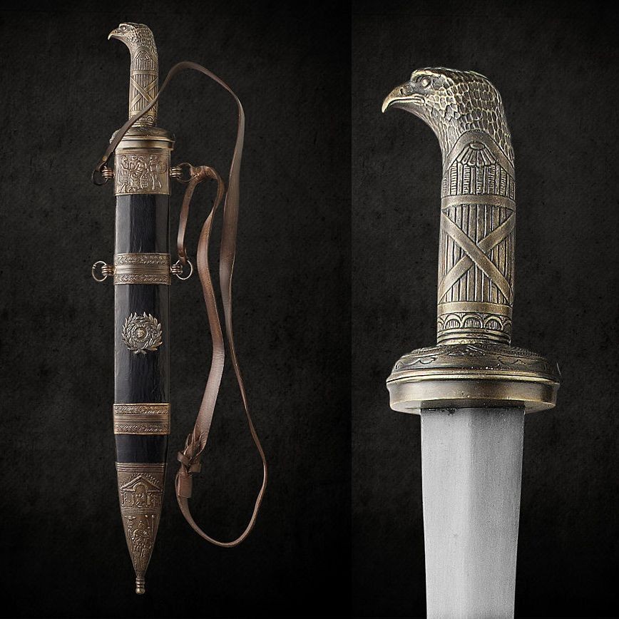 Eagle Head Gladius & Scabbard. The Eagle Movie Sword Full Tang Blade By Windlass