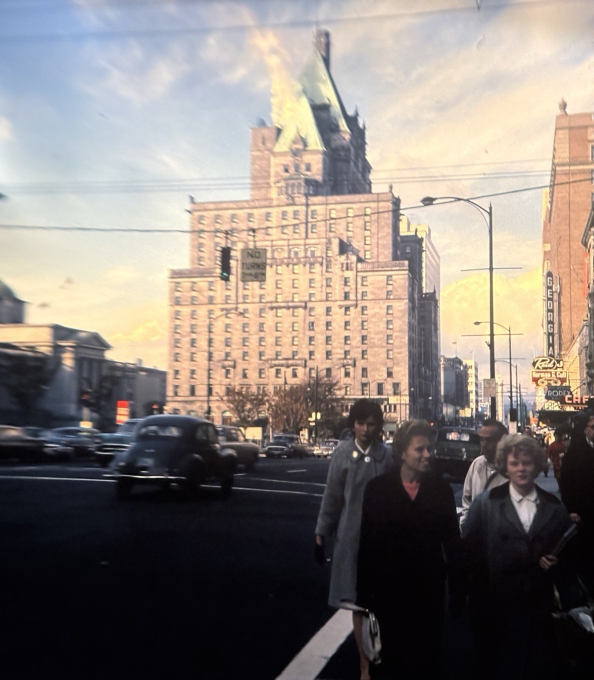 Vancouver Hotel Street Scene 1963 Original Stereo Slide