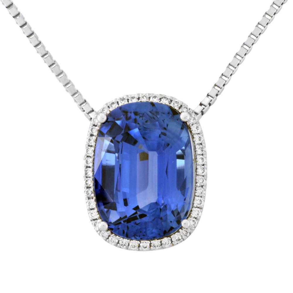 Tasaki TASAKI Necklace Sapphire 6.240ct Pt900 K18WG Platinum White Gold Diamond
