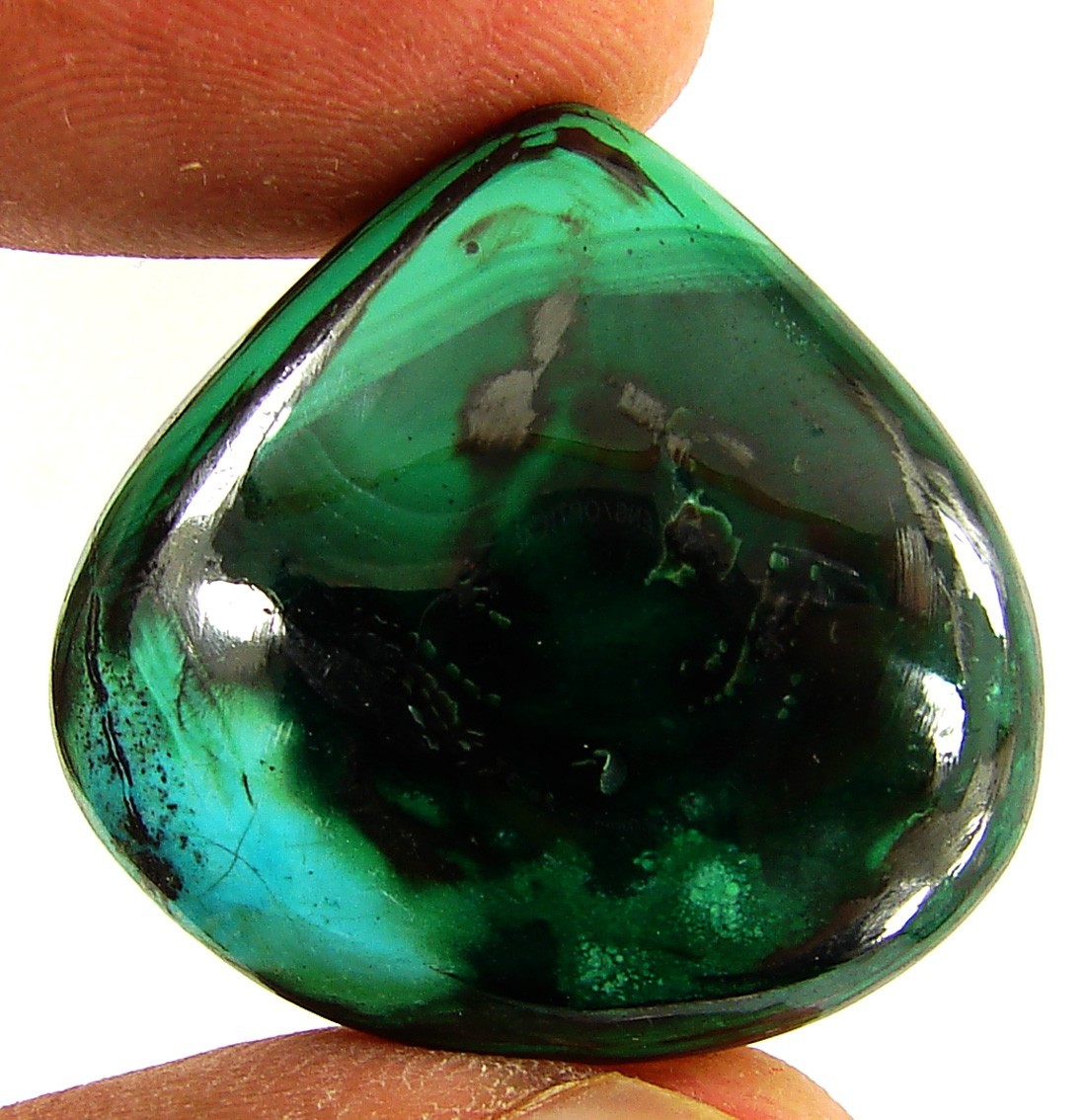 62.30 Ct Natural Malachite Chrysocolla Loose Gemstone Cab Wire Wrap Stone- 63017