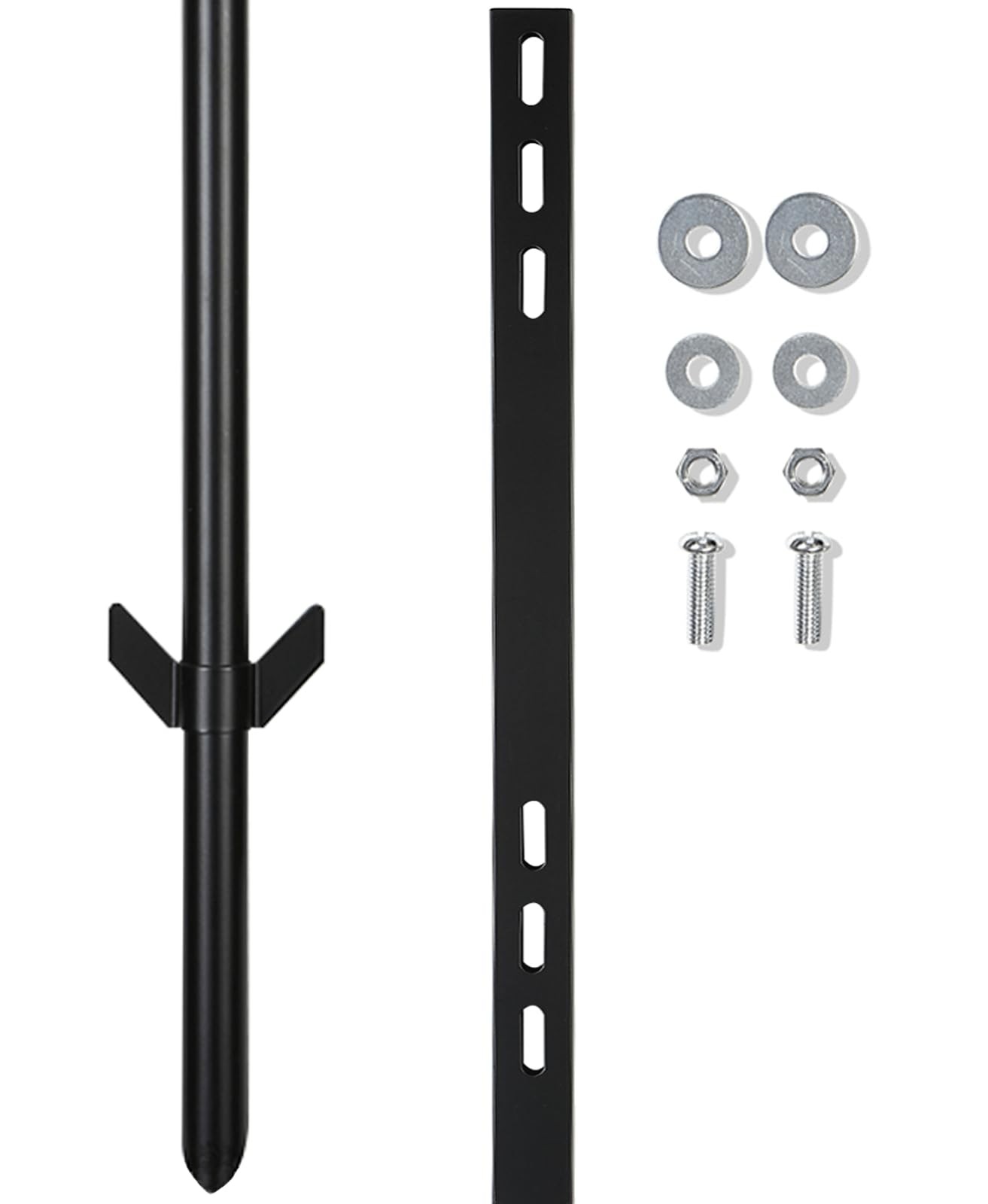 2 Pcs 36'' Yard Sign Stake for Outdoor, Metal Garden Posts with Barbed Anchor...