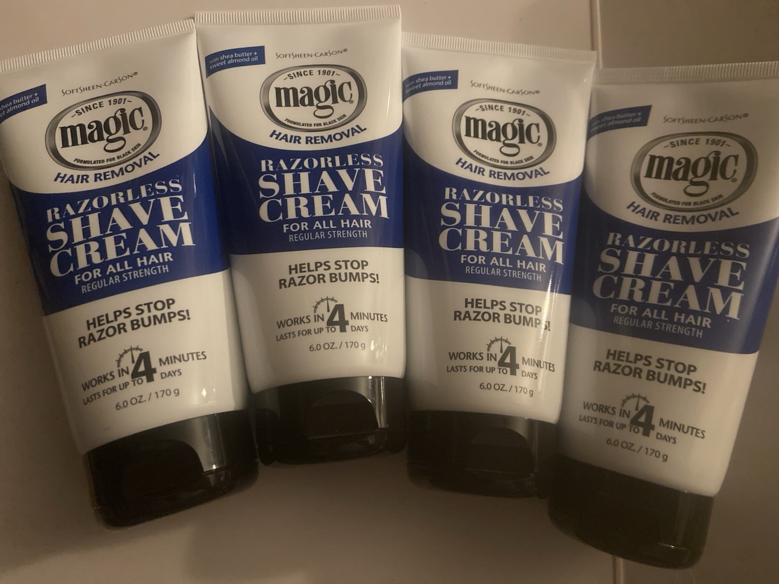 SoftSheen-Carson Magic Razorless Shaving Cream 6oz~Fresh Scent (Lot of 3)