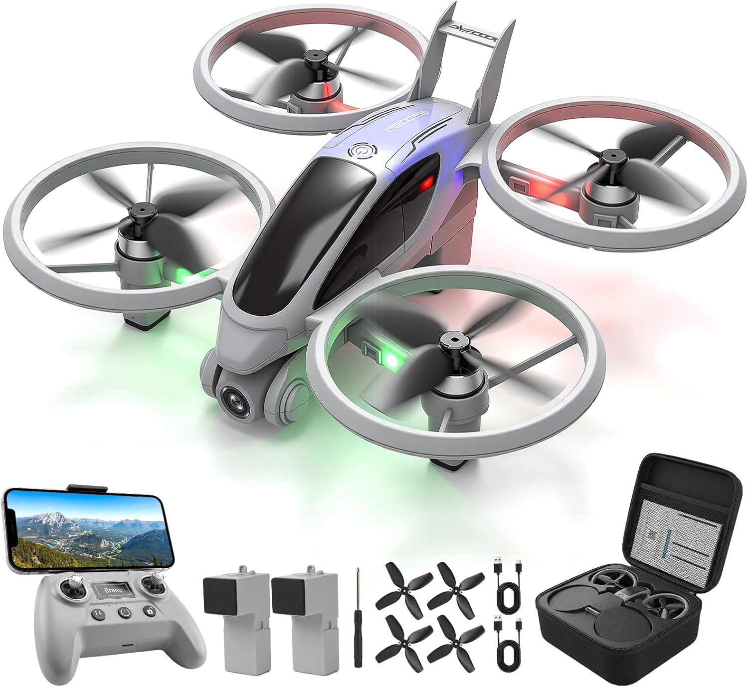 Mini Drone with Camera for Kids, Remote Control Helicopter Toys Gifts for Boys G