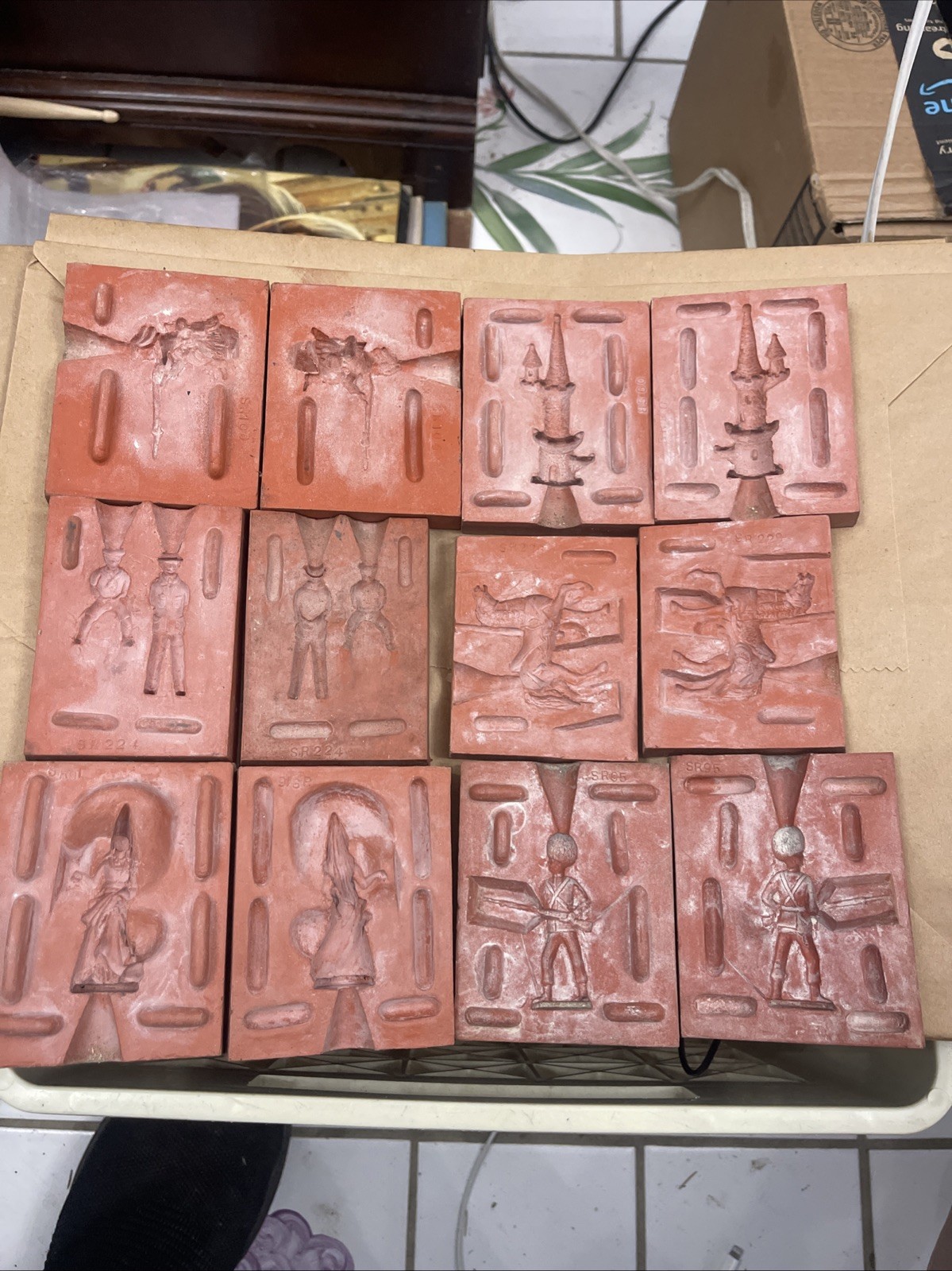 Vintage Castings SR Molds Lot 6 - Highlanders, Castle Tower, Carousel Figures