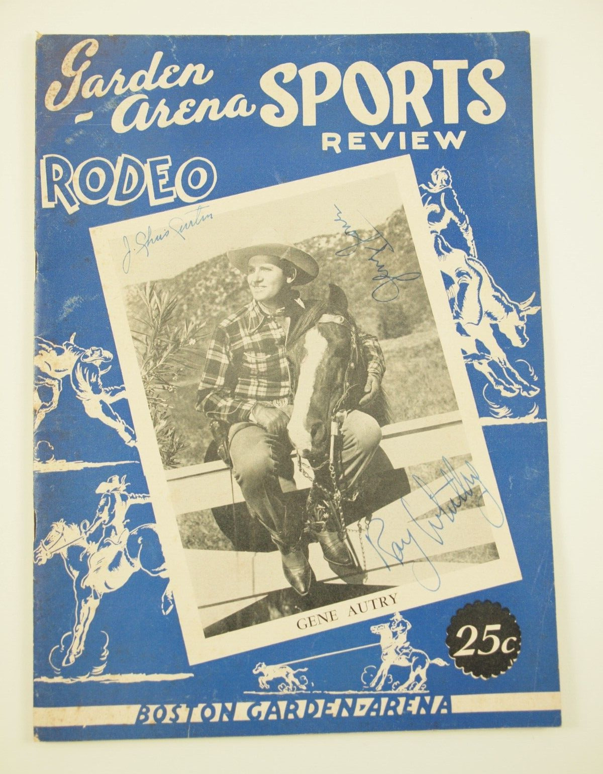 RAY WHITLEY autograph on vintage 1951 Boston Garden RODEO Program ~ GENE AUTRY