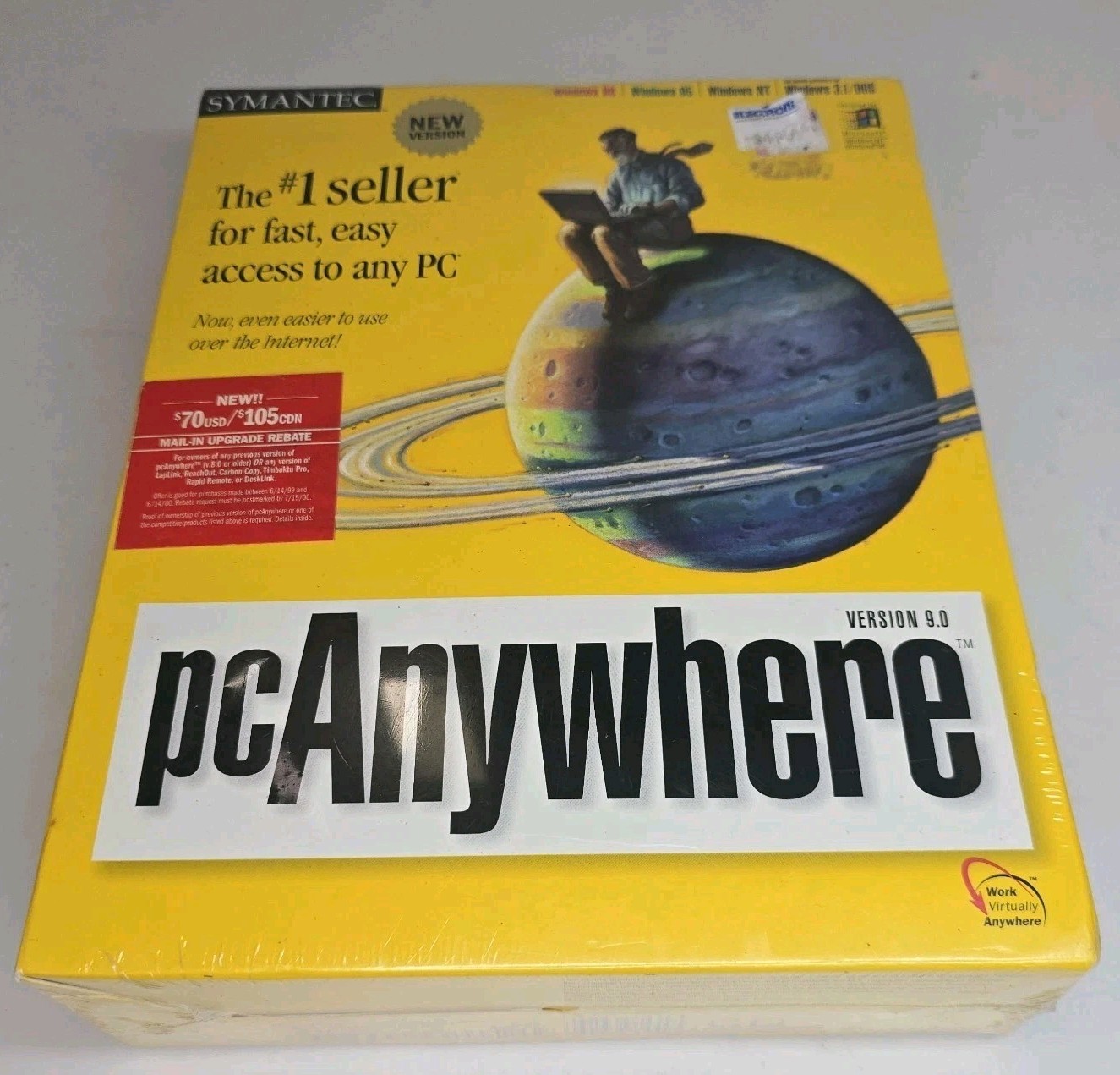 Symantec PC Anywhere Version 9.0 Software w/ CD-ROM and Cables SEALED - CS10