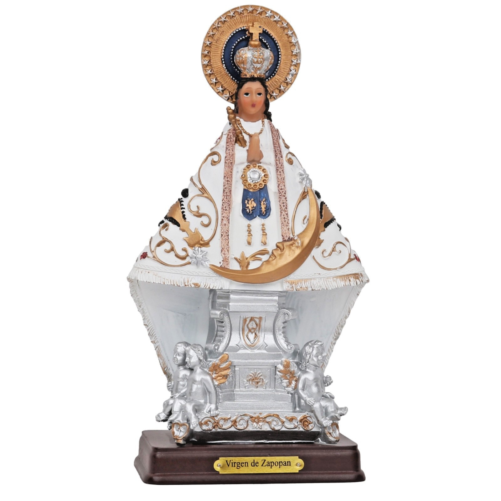 Nuestra Señora Virgen De Zapopan 8.5" Resin "La Pacificadora"