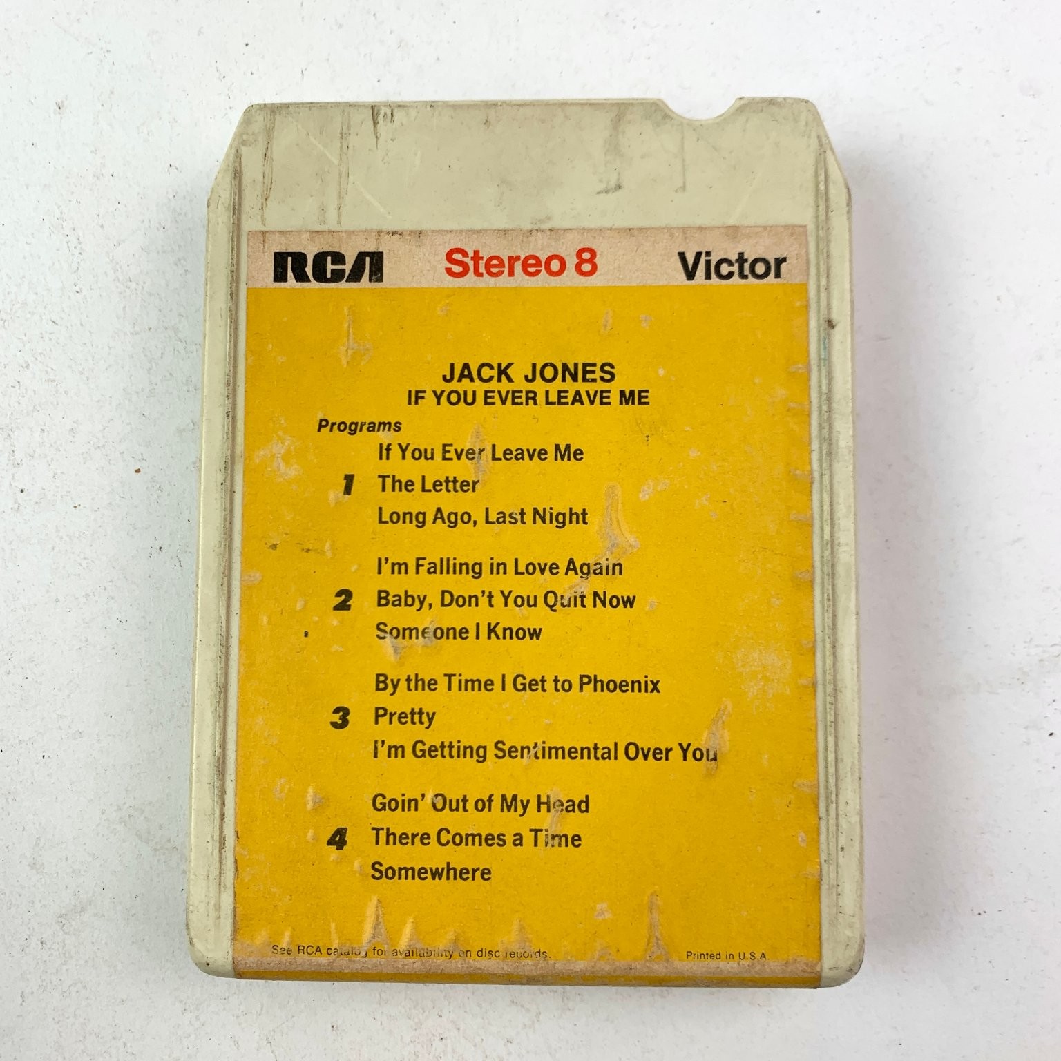 Jack Jones If You Ever Leave Me 8-Track 1968 Easy Listening Pop RCA Victor