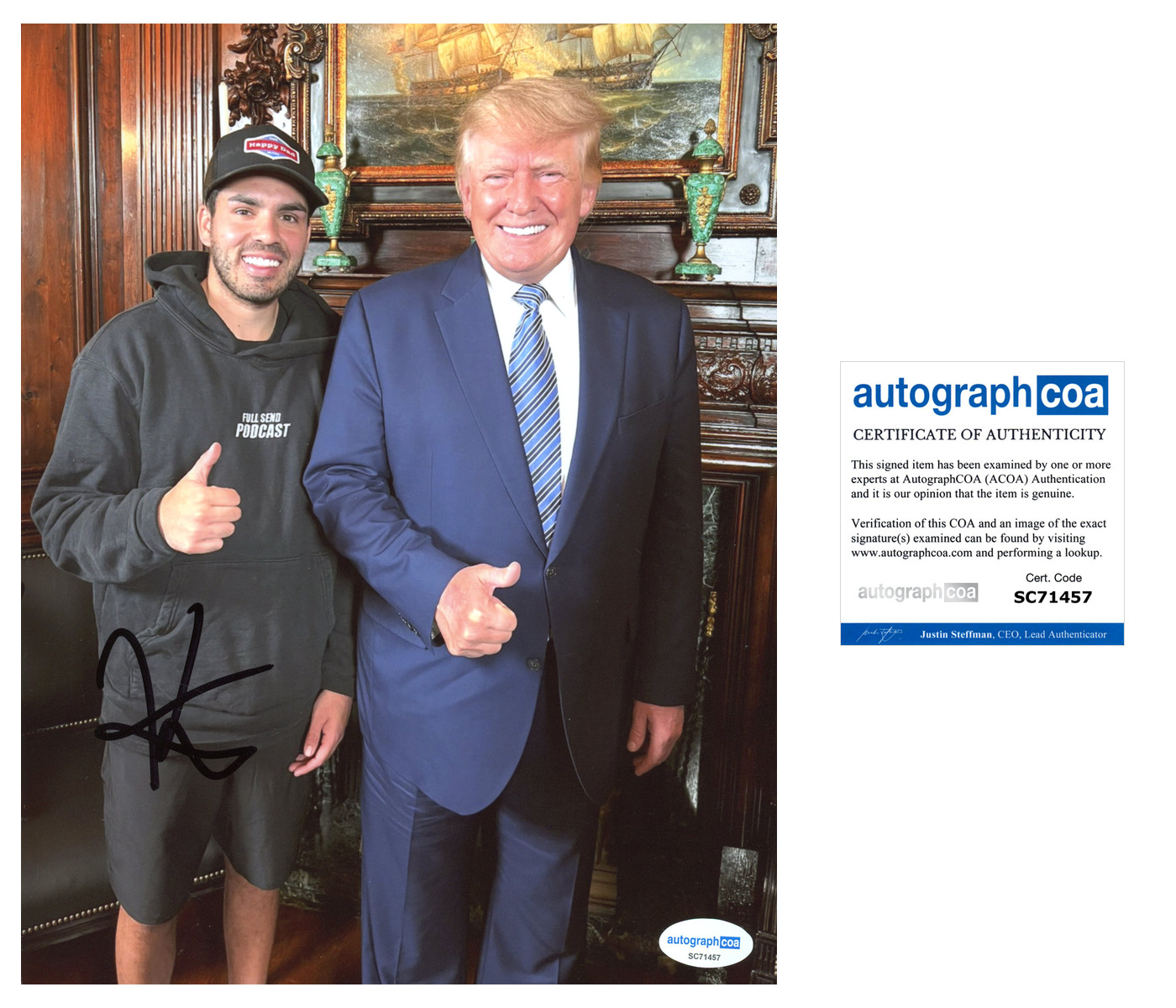Kyle Forgeard signed Autograph 8x10 Photo FULL Send NELK Donald Trump ACOA COA