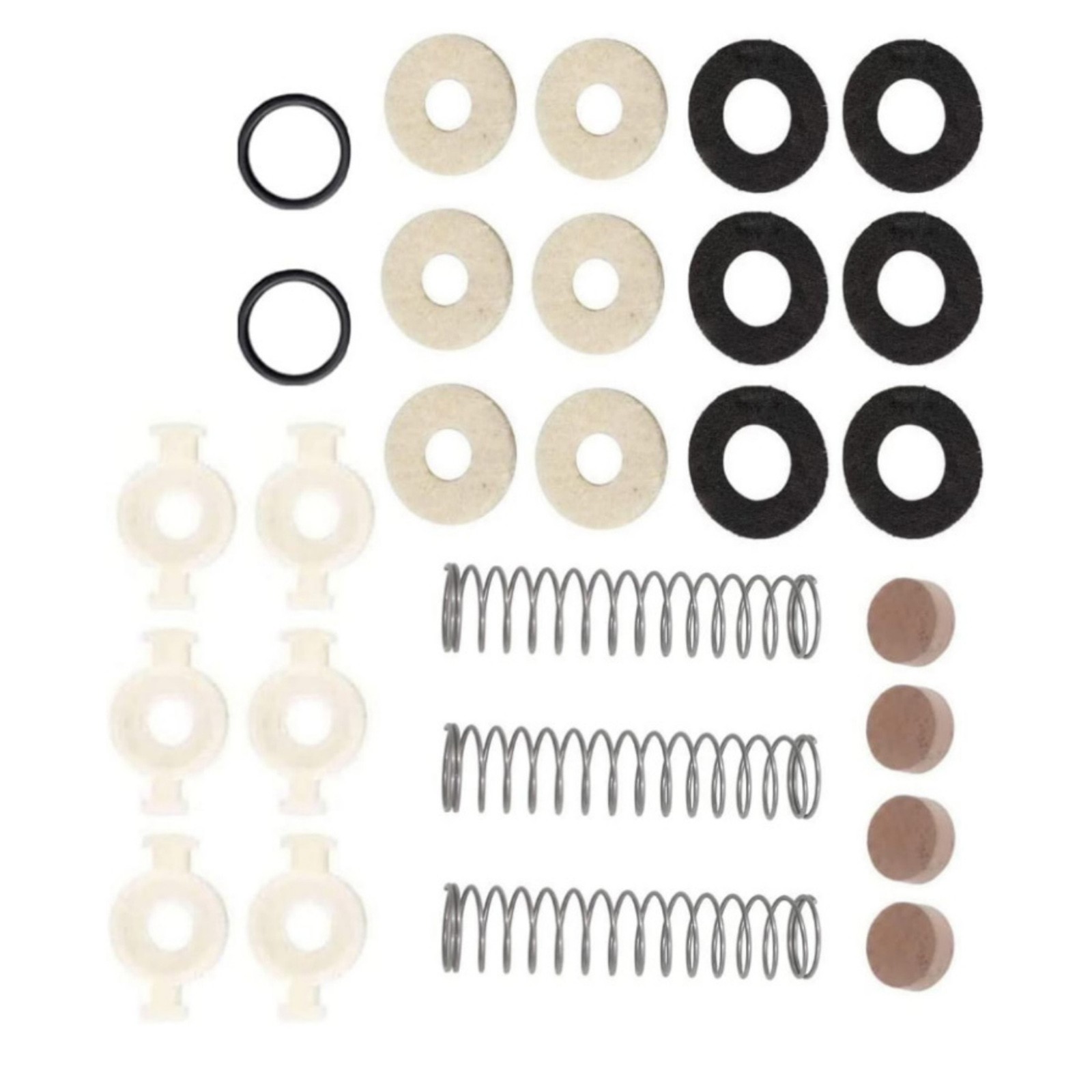 Trumpet Valve Parts Set with Guides Felt Washers Springs Corks and Stop Rings