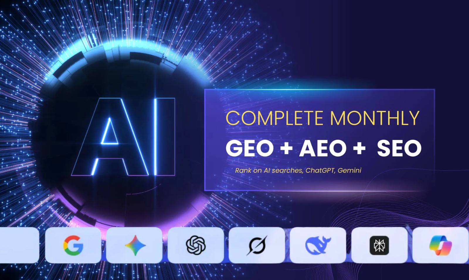 AI Ranker in ChatGPT and gemini with AEO , GEO and off page SEO backlinks