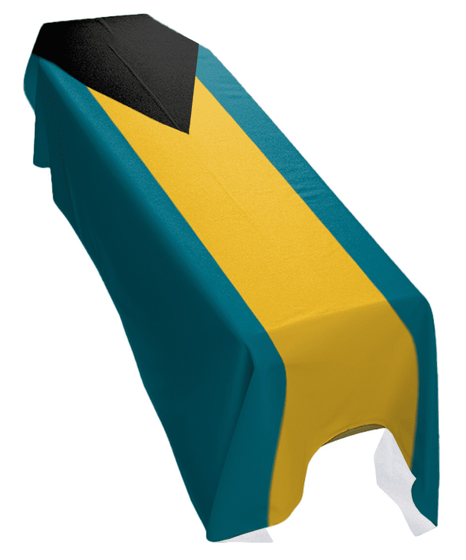 Bahamas Coffin Drape Flag - Premium Quality and Made To Order in the UK