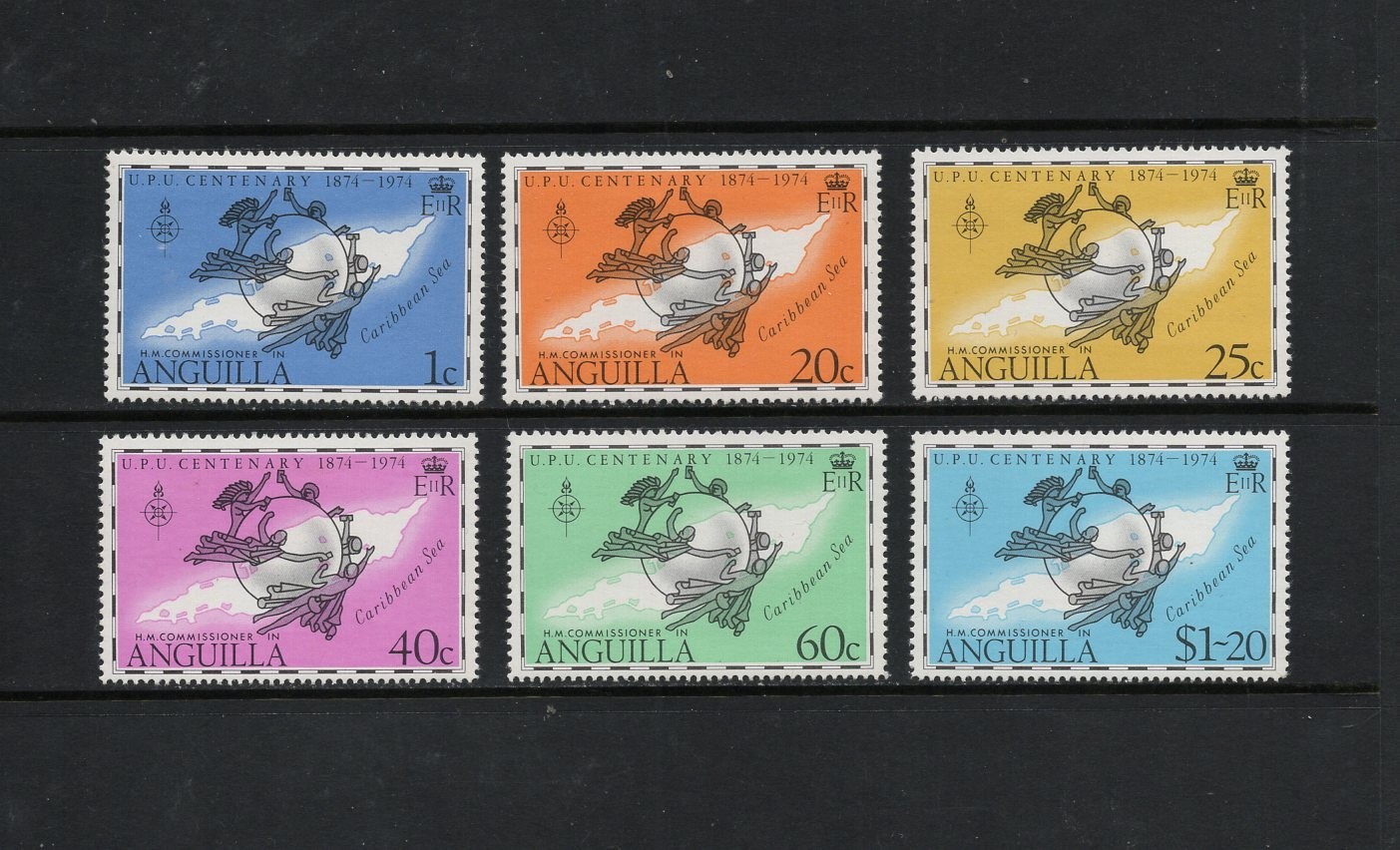 T0345   Anguilla  1974   U.P.U.   6v.   MNH