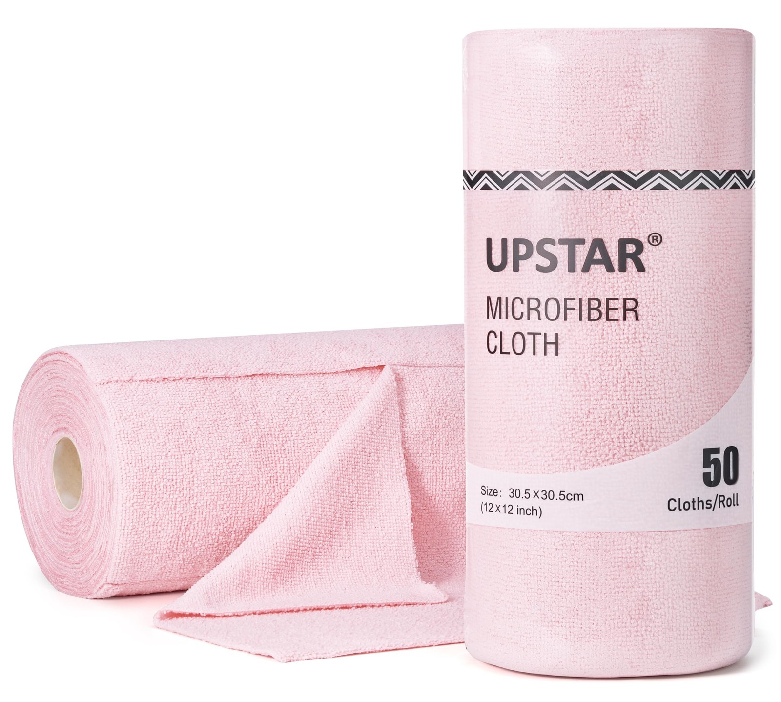 UPSTAR Microfiber Cleaning Cloth, Reusable Paper Towels Rolls, 50 Packs 12x12...